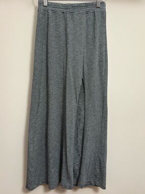 Striped Maxi Skirt in Charcoal and White American Eagle Small